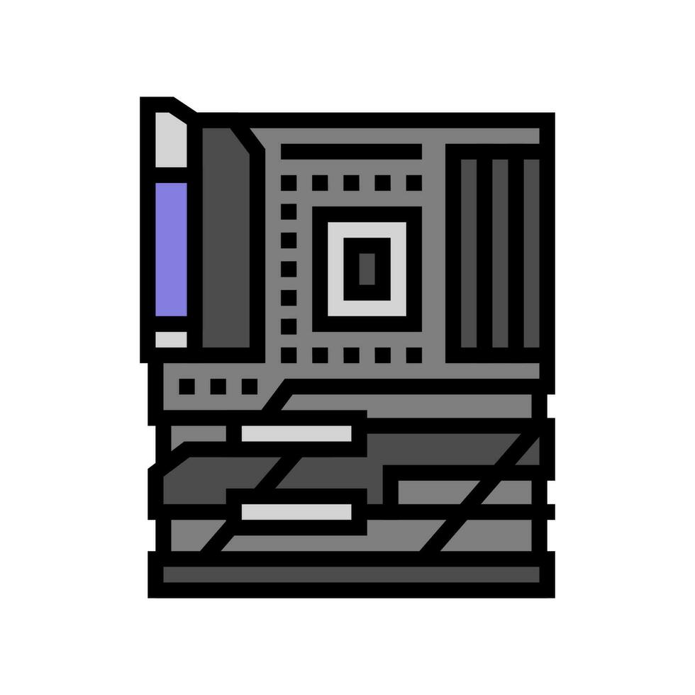 motherboard gaming pc color icon vector illustration