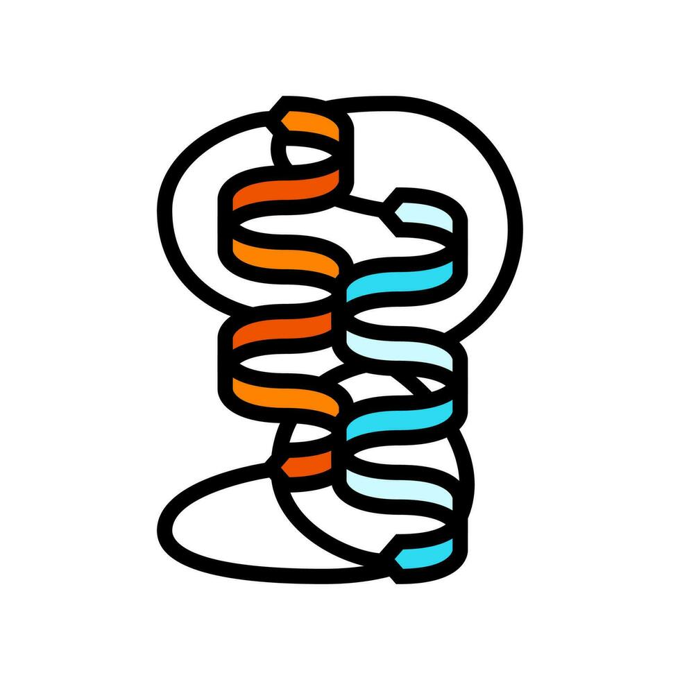 protein folding biochemistry color icon vector illustration