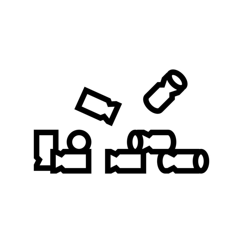 bullet casing crime line icon vector illustration