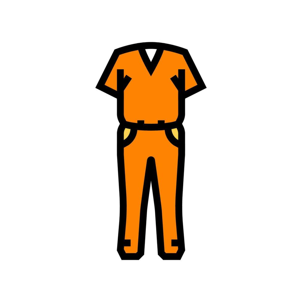 prisoner uniform crime color icon vector illustration