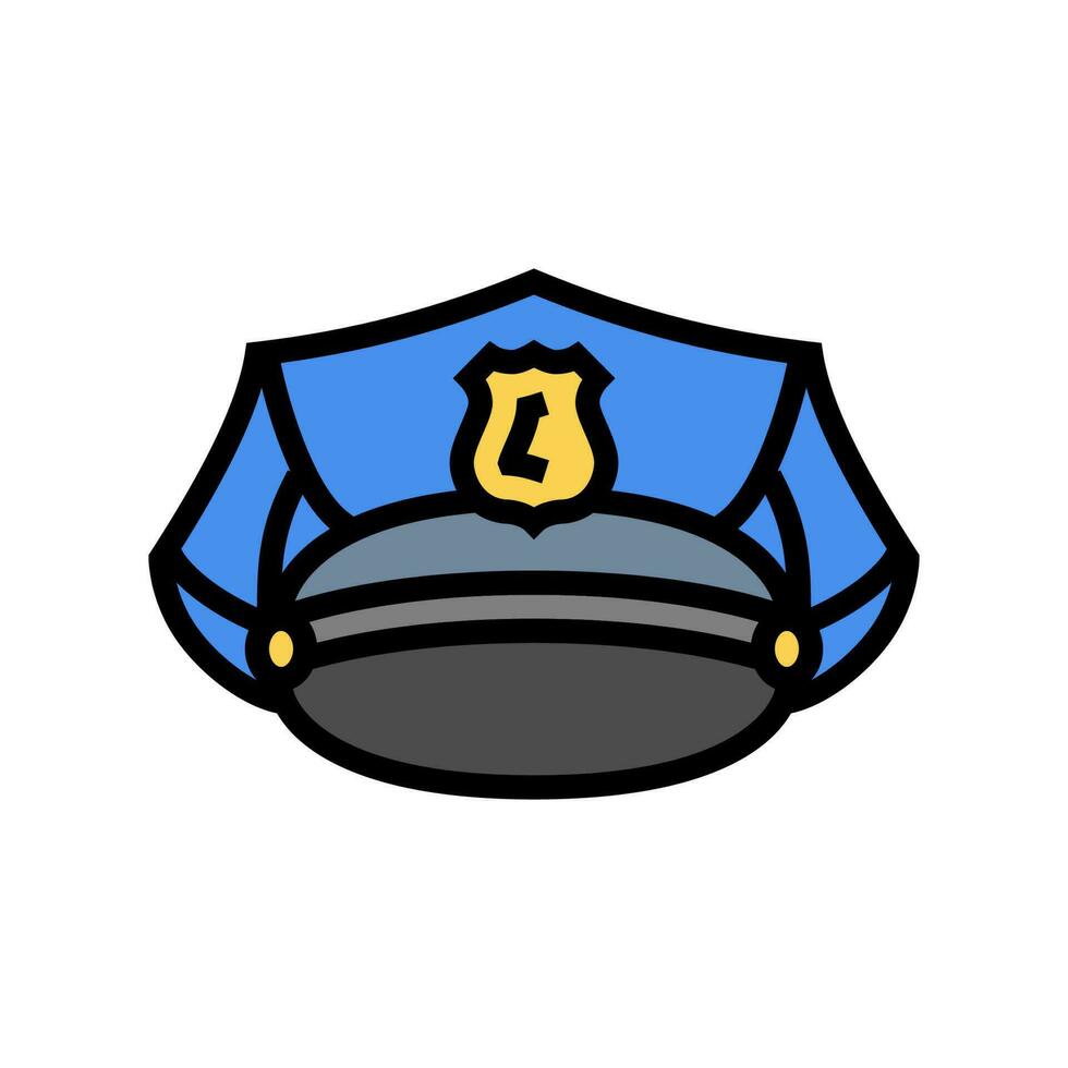 police hat crime color icon vector illustration