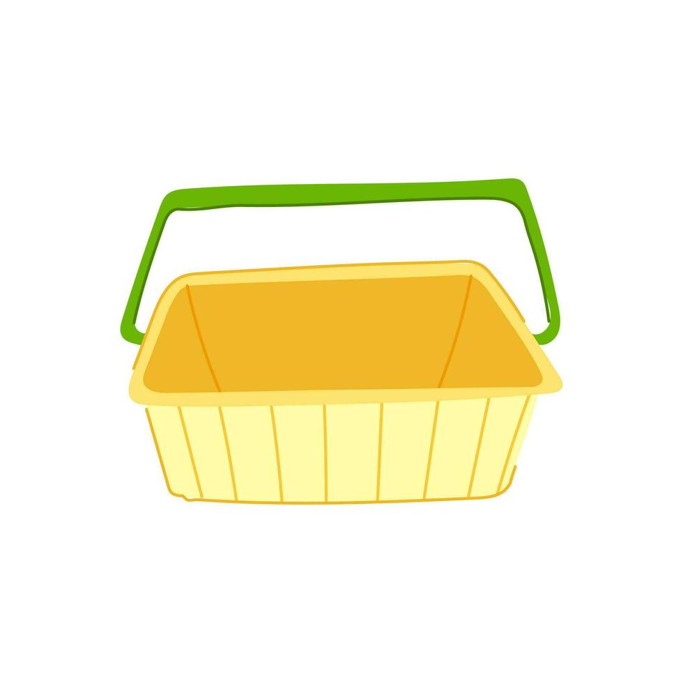 food plastic bucket cartoon vector illustration