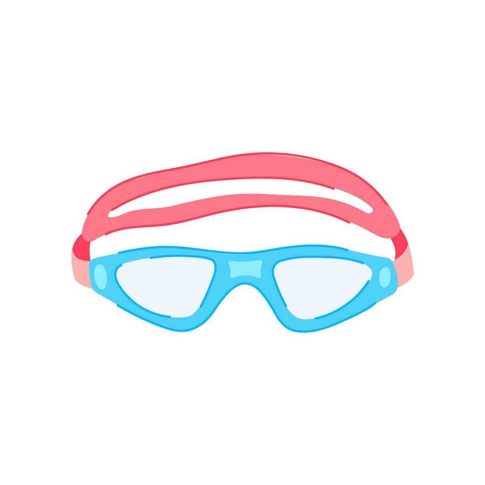 people pool goggles cartoon vector illustration