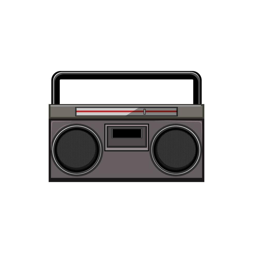 estéreo boombox audio dibujos animados vector ilustración