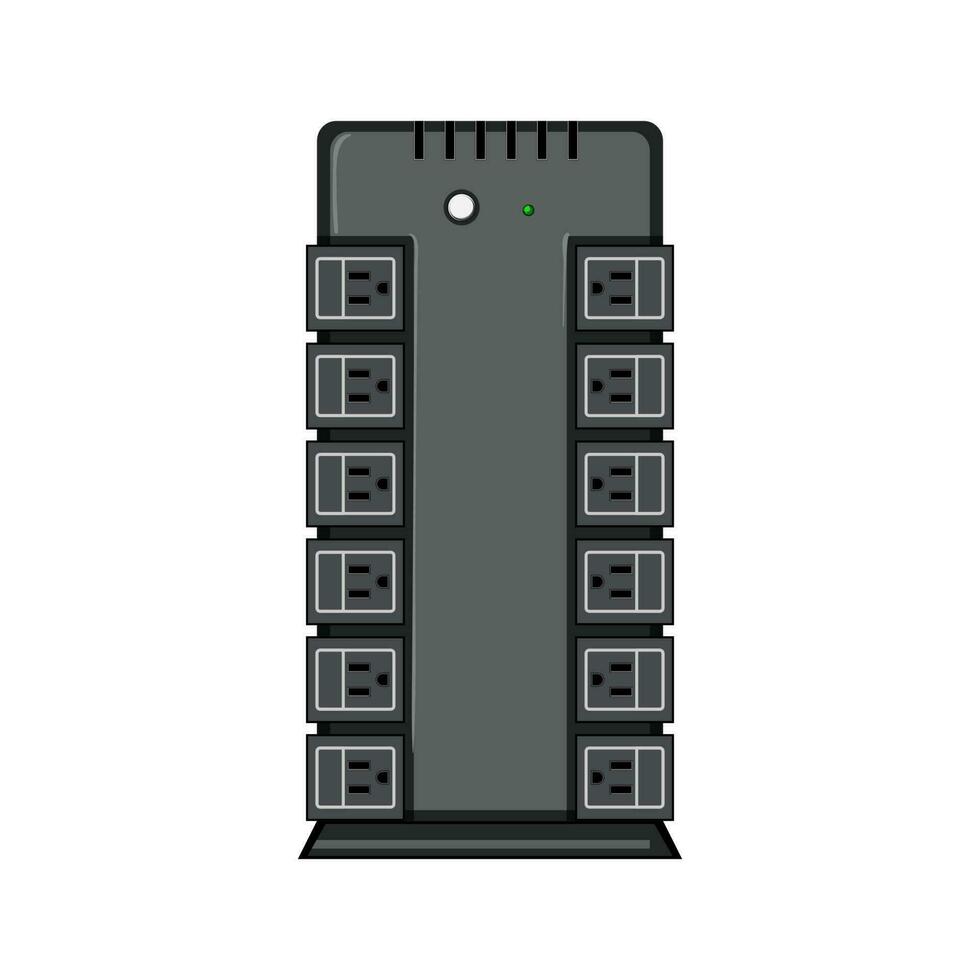 electric battery backup cartoon vector illustration