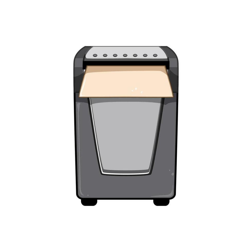 information cut shredder cartoon vector illustration
