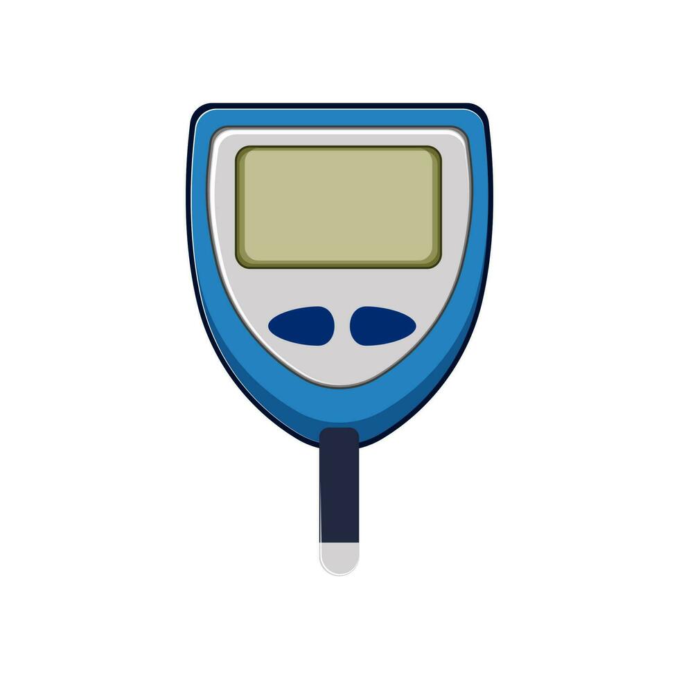 test blood glucometer cartoon vector illustration