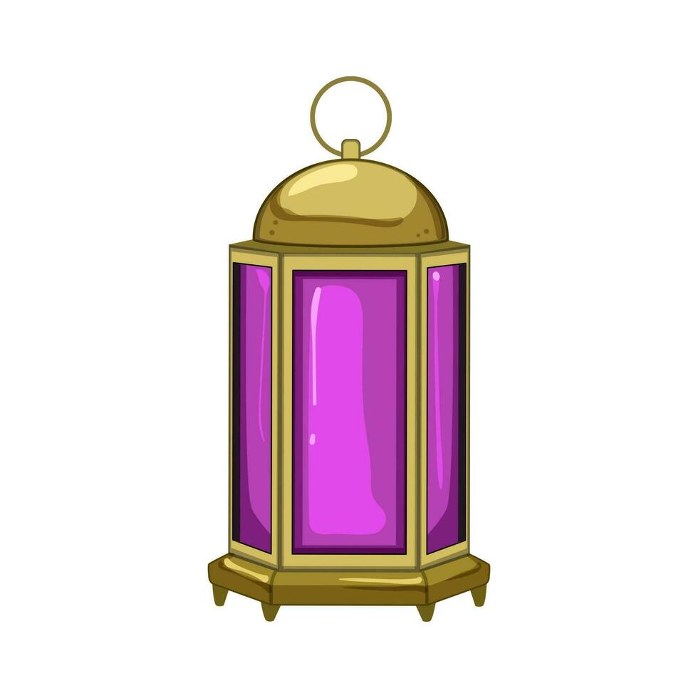 light arabic lantern cartoon vector illustration