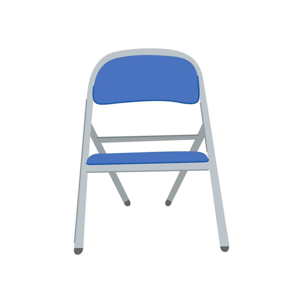 arm folding chair cartoon vector illustration