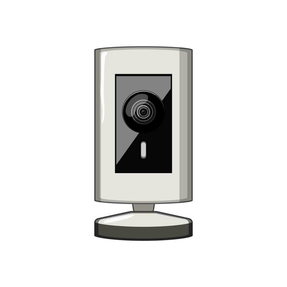 digital table web camera cartoon vector illustration