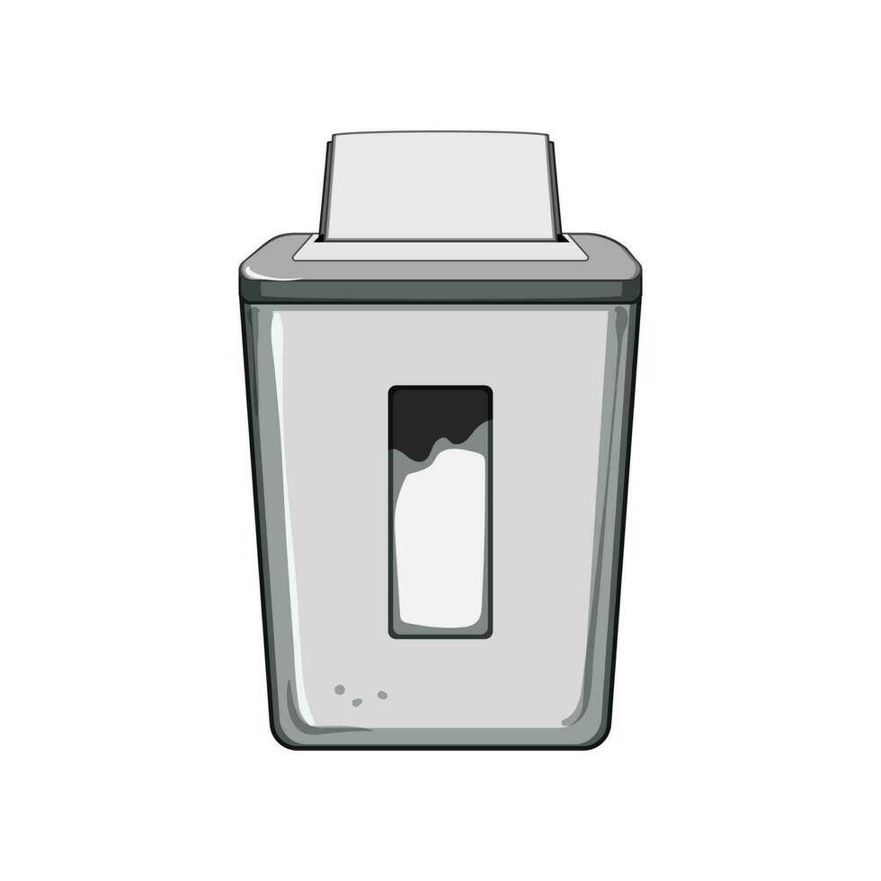 office cut shredder cartoon vector illustration