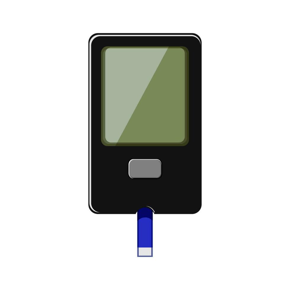 sugar blood glucometer cartoon vector illustration