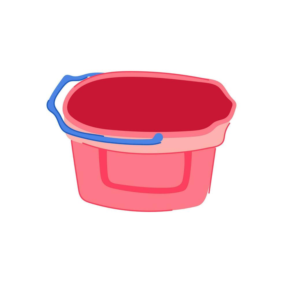 package plastic bucket cartoon vector illustration