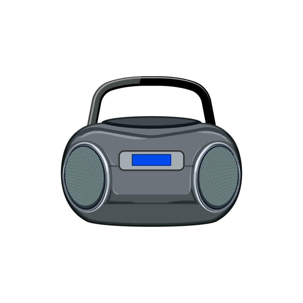 retro boombox audio dibujos animados vector ilustración