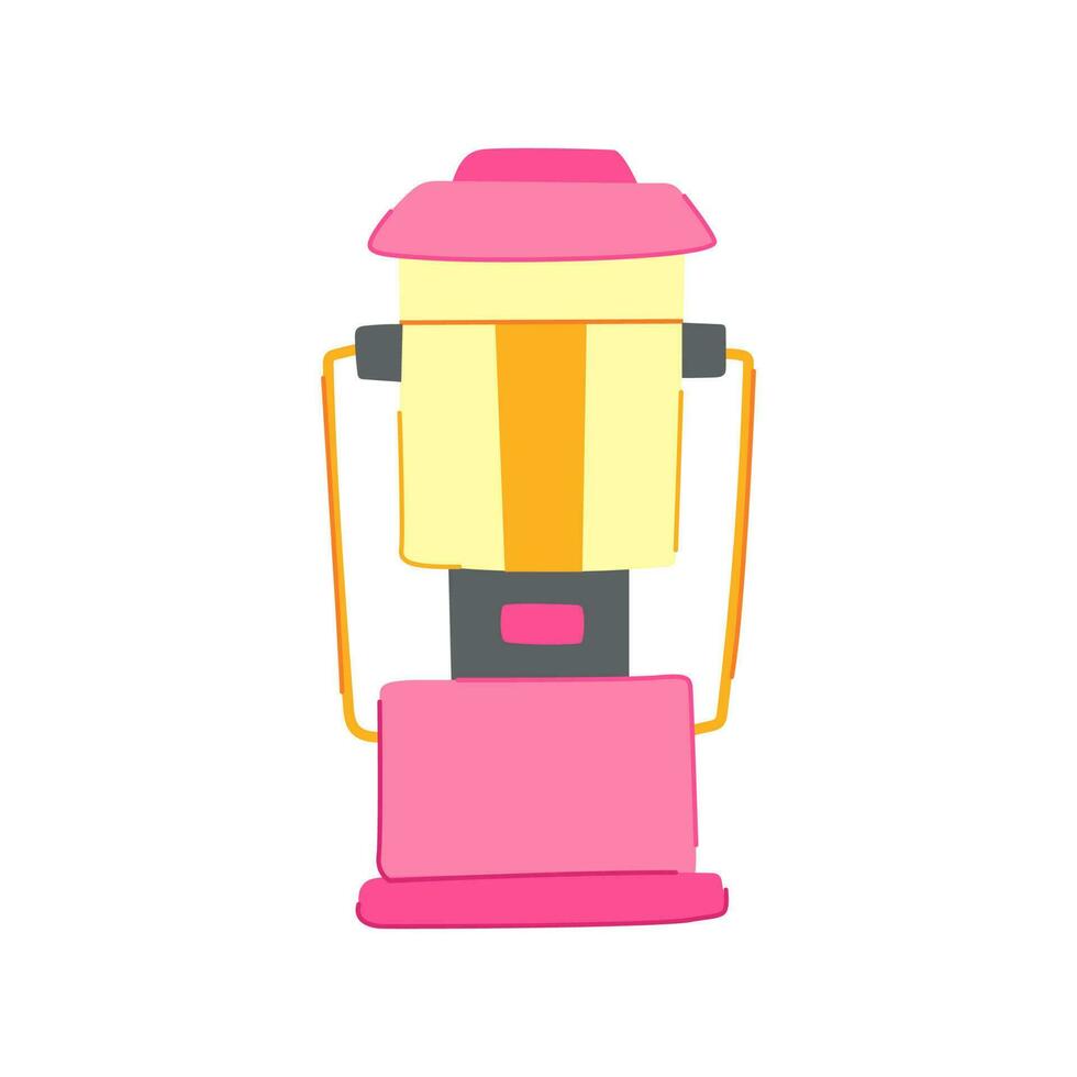 light camping lamp cartoon vector illustration