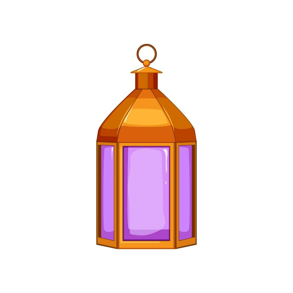 muslim arabic lantern cartoon vector illustration