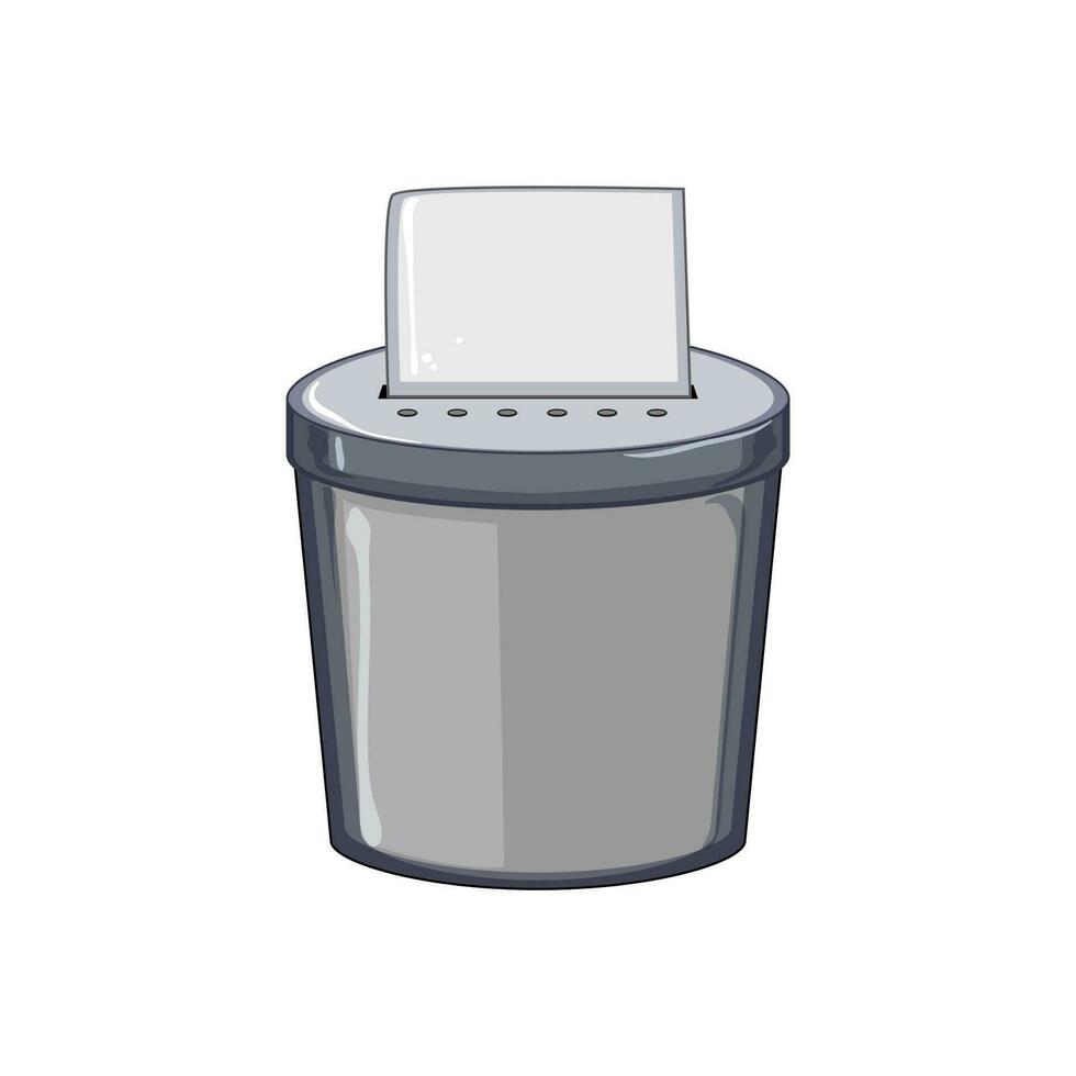 garbage cut shredder cartoon vector illustration