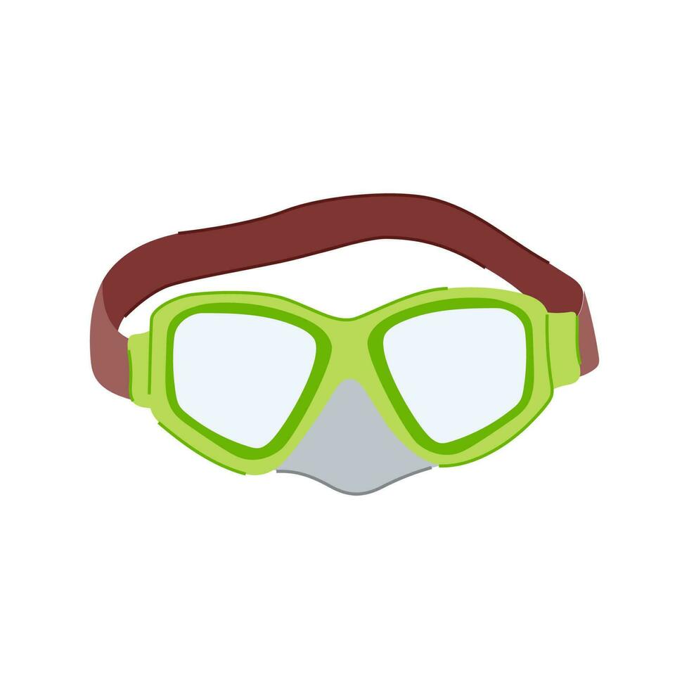 sport pool goggles cartoon vector illustration