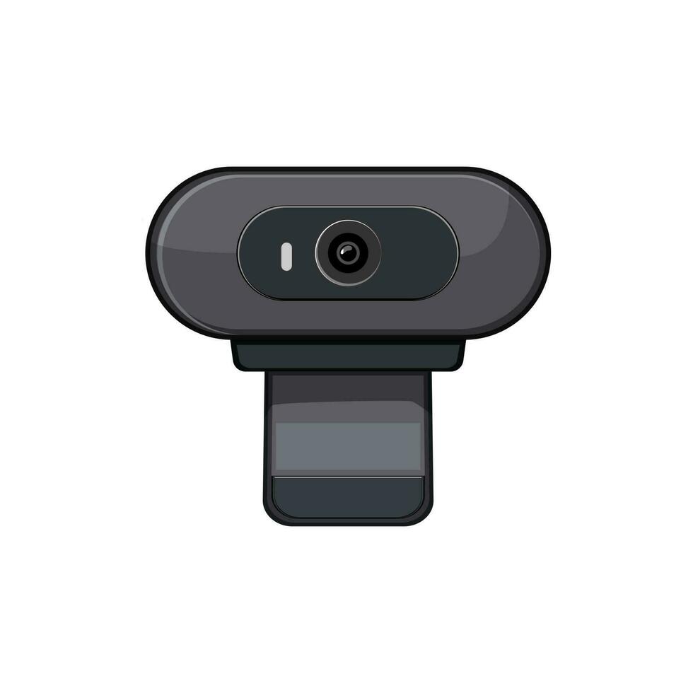 lens web camera cartoon vector illustration