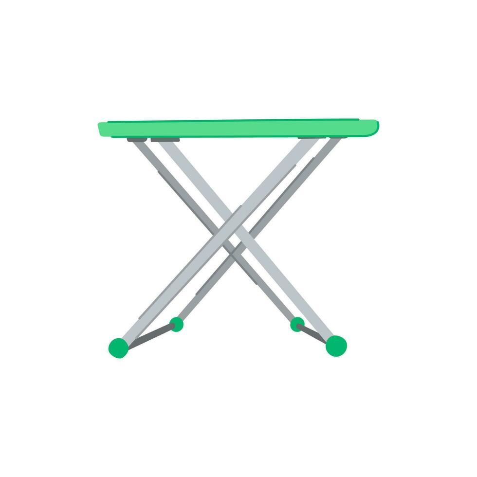 foldable folding table cartoon vector illustration