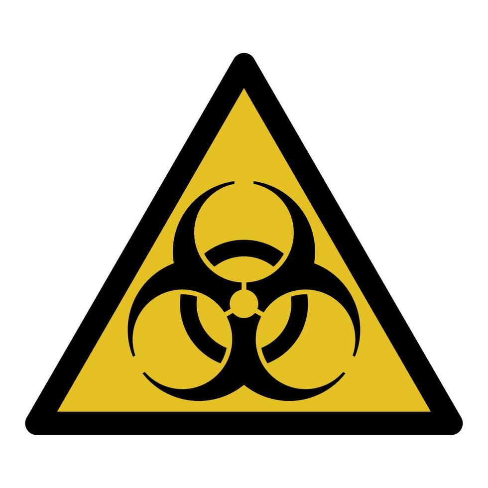 toxic bio hazard safety sign symbol vector