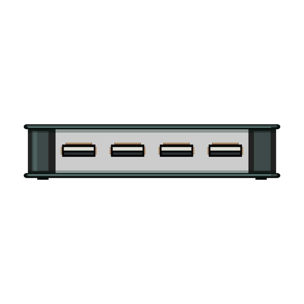connection usb hub cartoon vector illustration