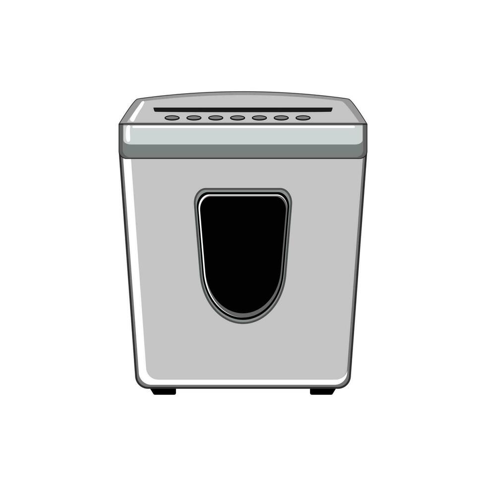 destroy cut shredder cartoon vector illustration