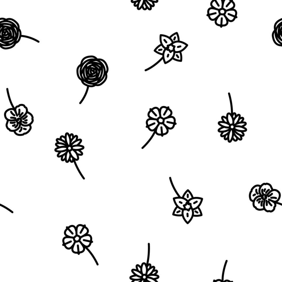 flower spring floral blossom vector seamless pattern