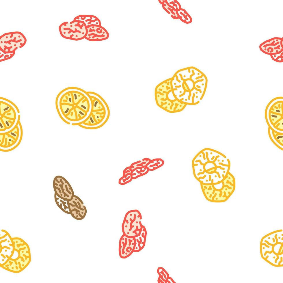 fruit dry snack nut mix vector seamless pattern