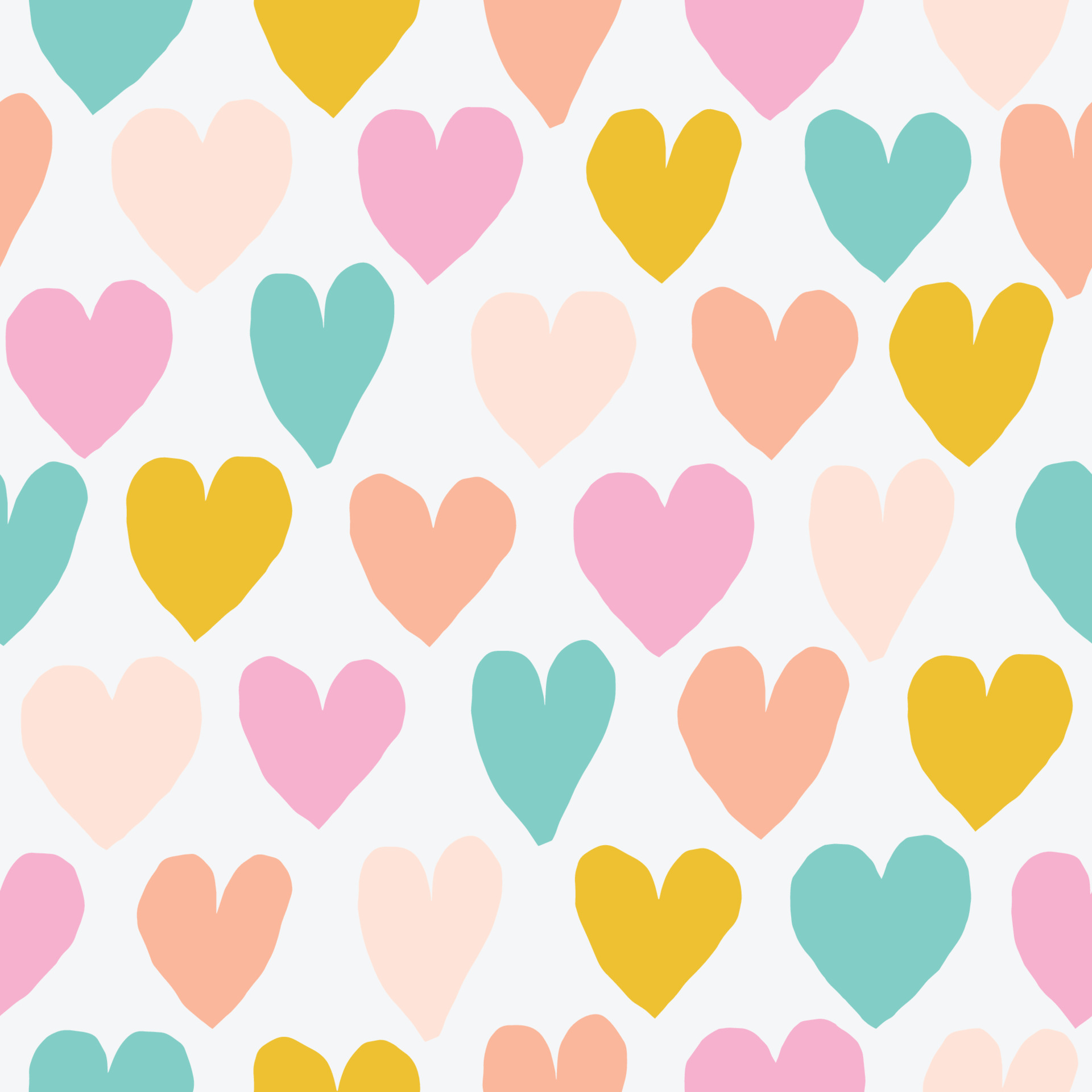 Beautiful seamless texture with different hearts. Romantic vector ...