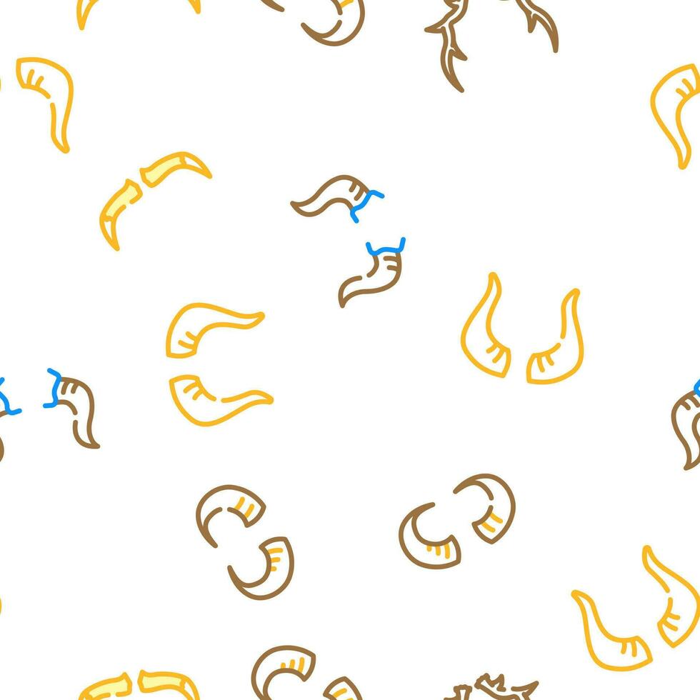 horn animal head wild vector seamless pattern