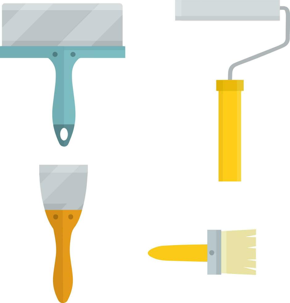 Set of items for repair and construction. Cartoon flat illustration vector