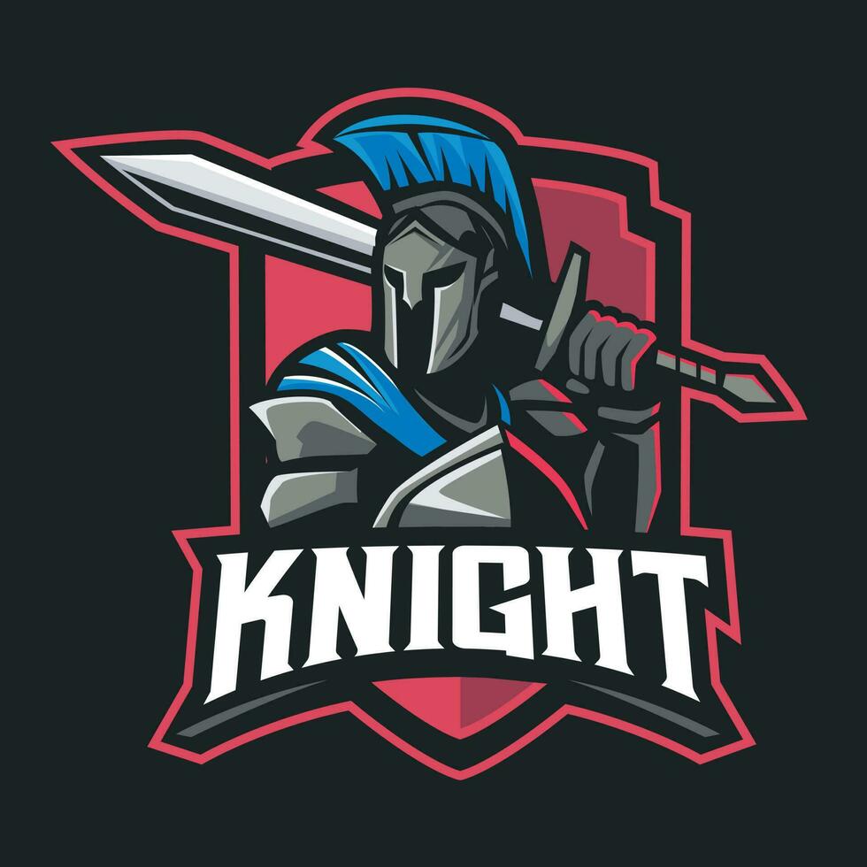Modern professional knights logo design template vector