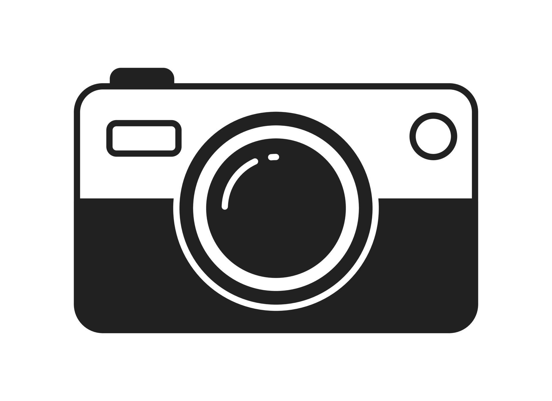 Vintage instant camera for summertime monochrome flat vector object