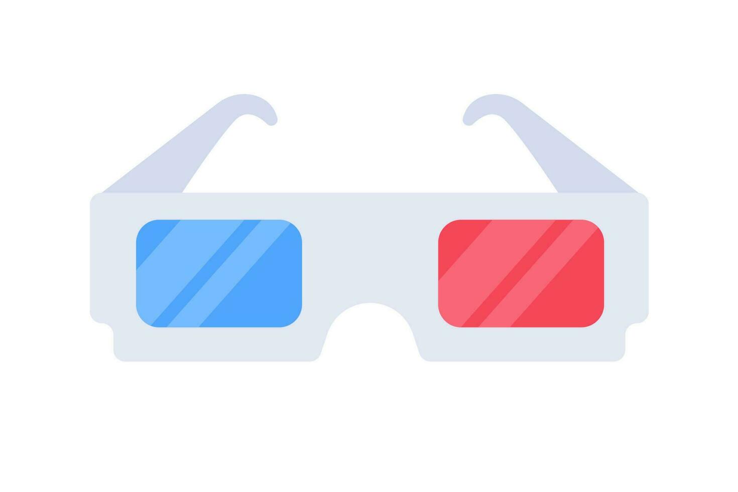 3d lentes con rojo y azul lentes para acecho películas en prima cines vector