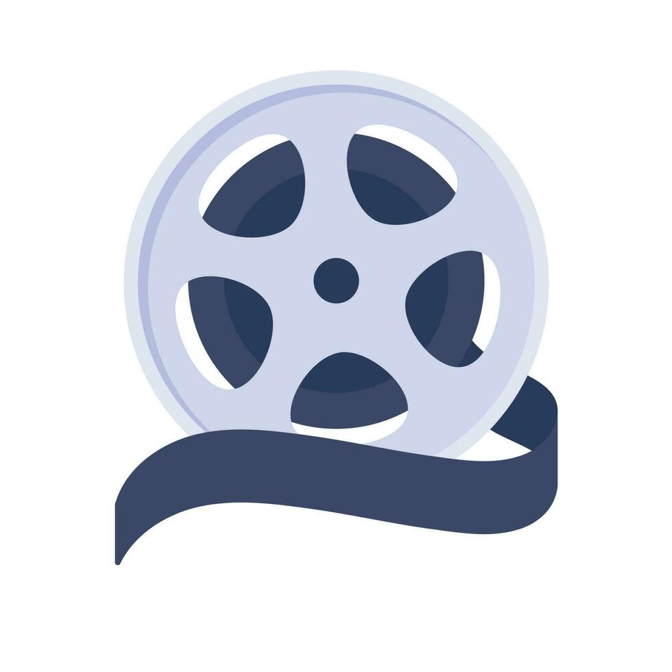 retro camera roll for recording filming of ancient performances vector