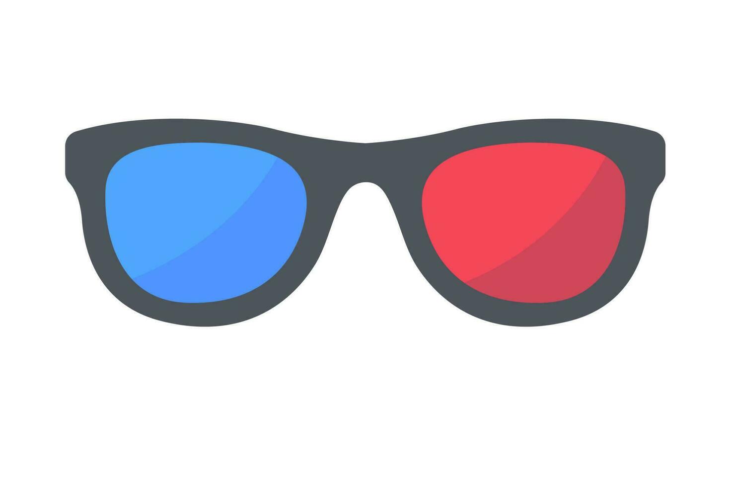 3d lentes con rojo y azul lentes para acecho películas en prima cines vector