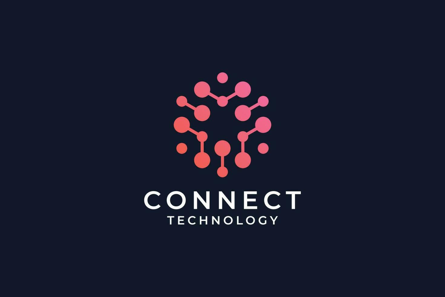 Technology dot logo design inspiration vector