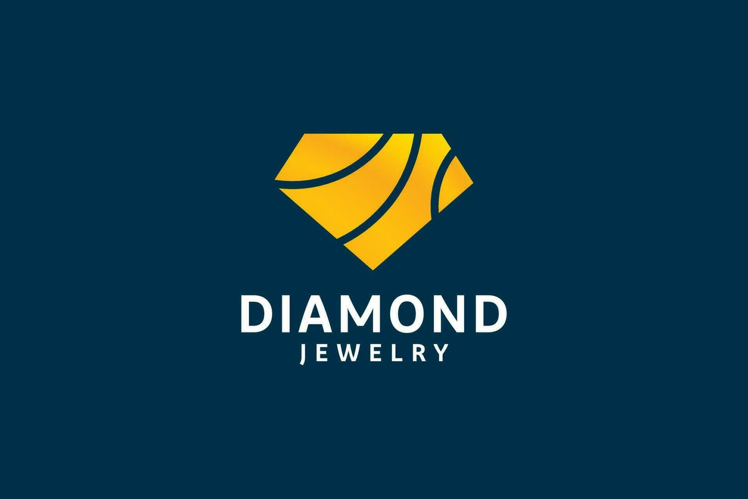 Diamond crystal unique geometric logo vector