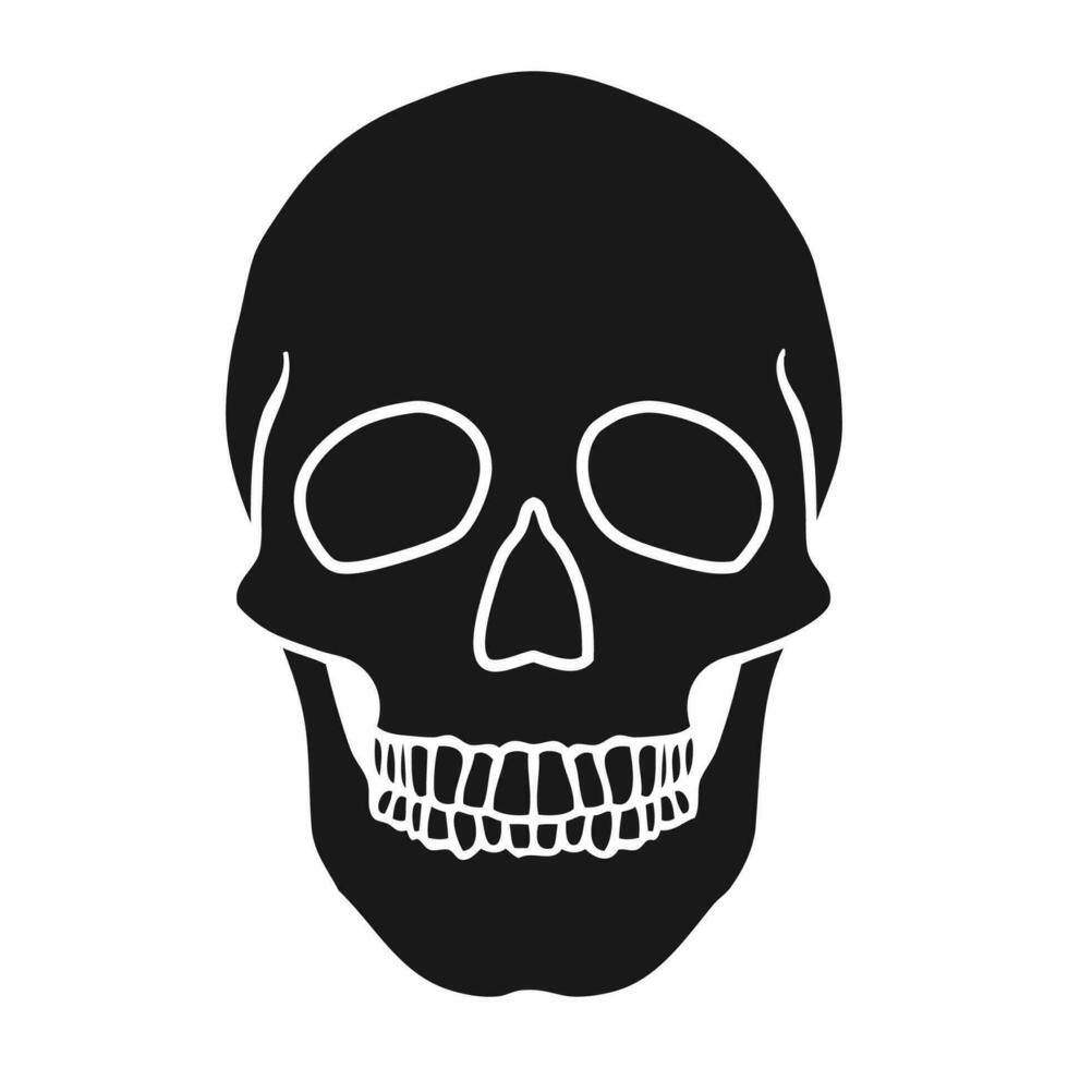 Skull head silhouette 23249203 Vector Art at Vecteezy