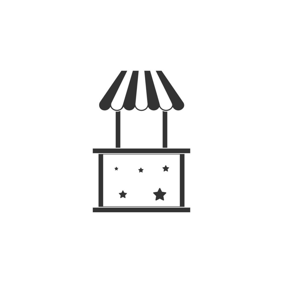 stall selling sweets vector icon illustration