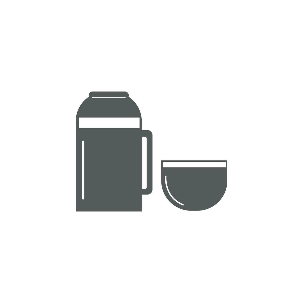 thermos bottle vector icon illustration