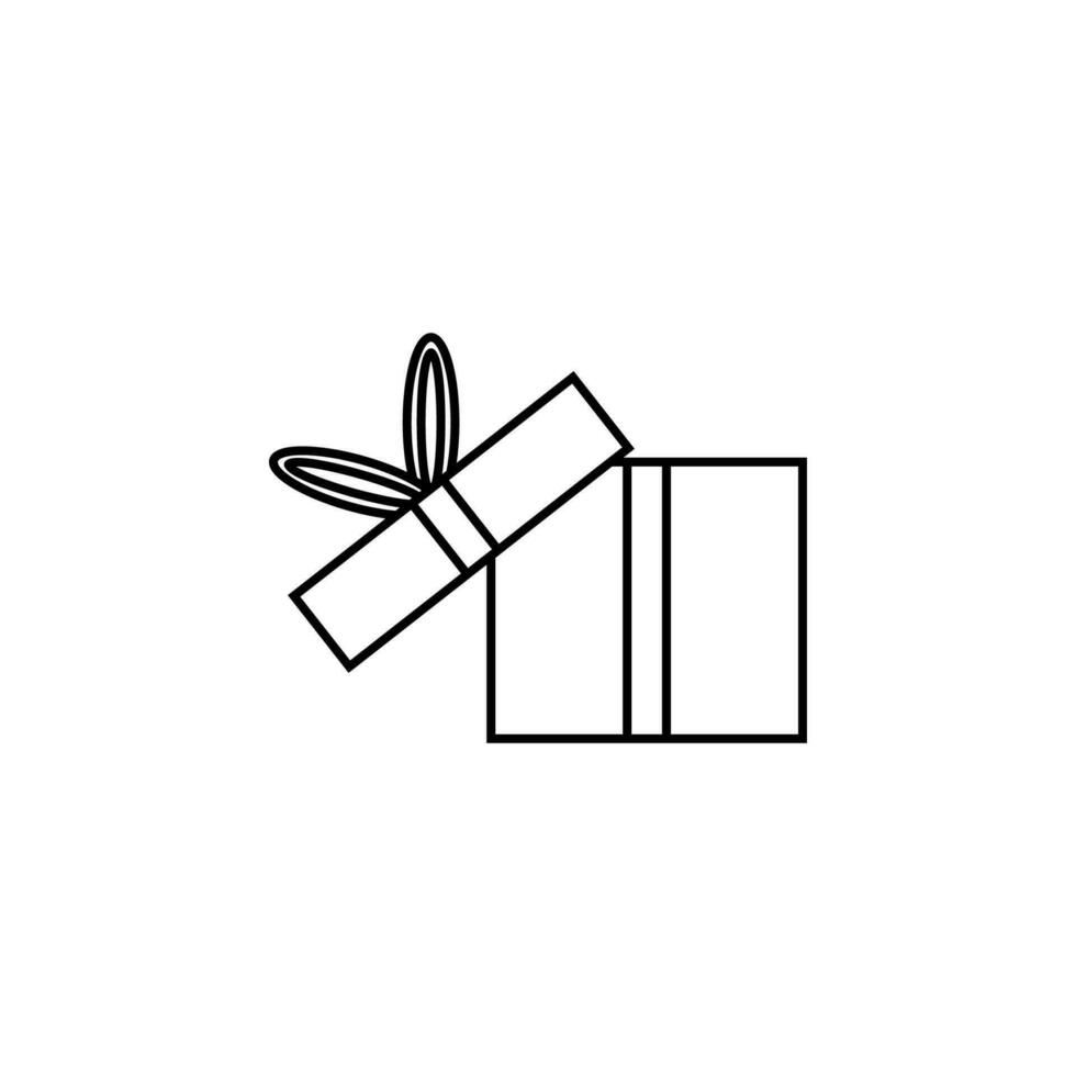 gift box line vector icon illustration