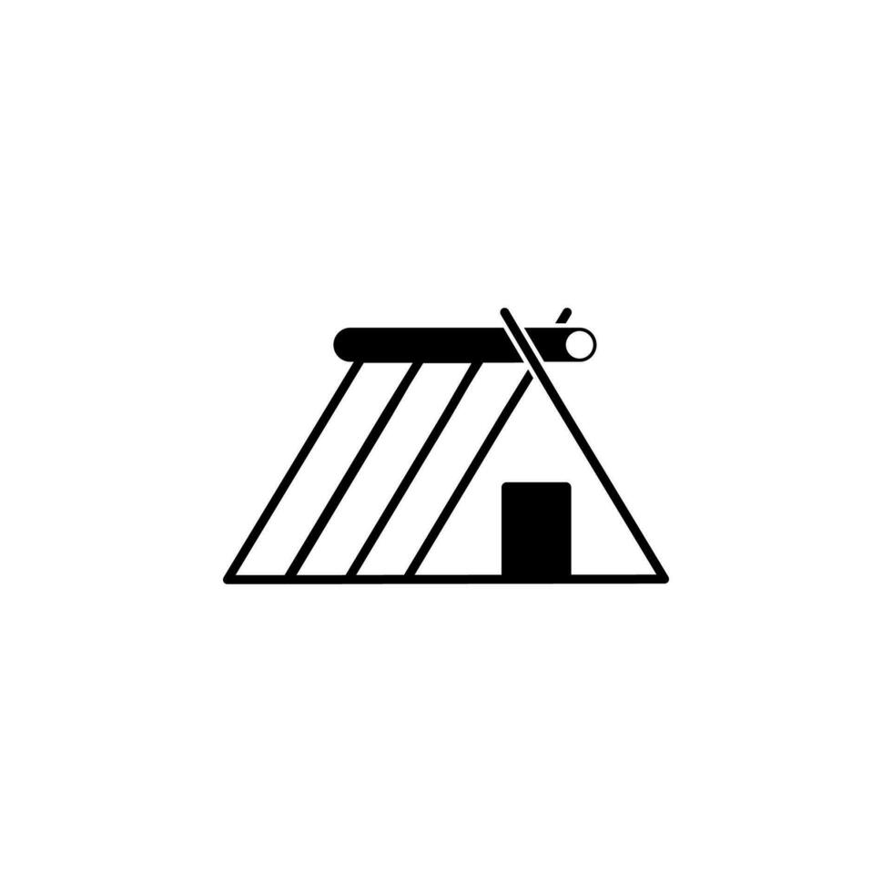 viking house vector icon illustration