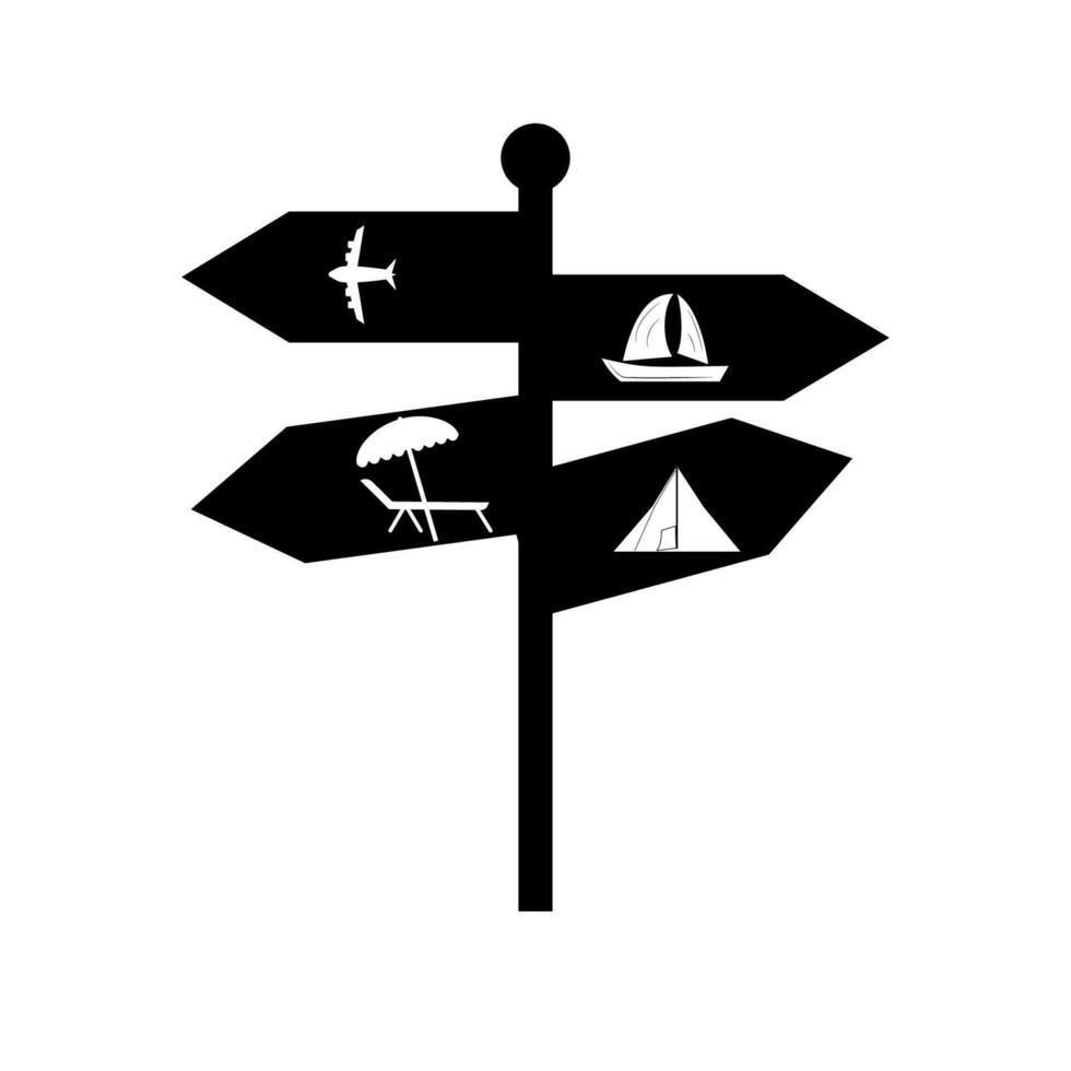 signpost vector icon illustration