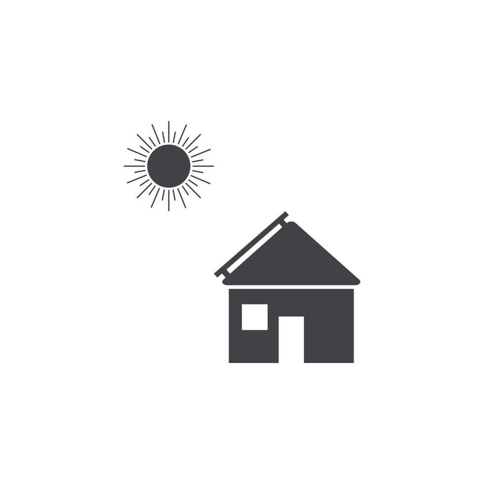 Solar Energy in house vector icon illustration