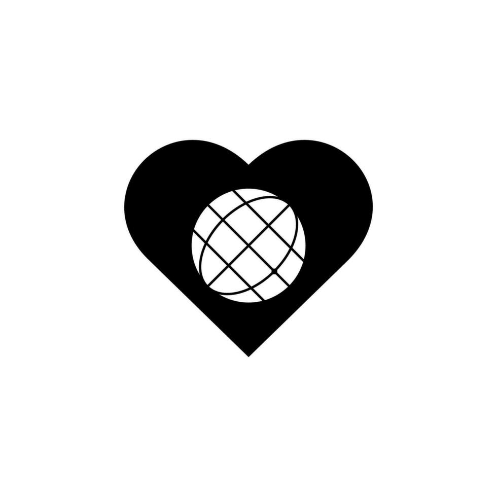 globo en el corazón vector icono ilustración
