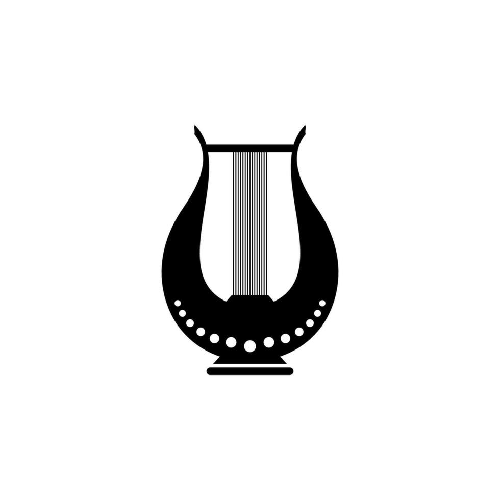 Harp vector icon illustration