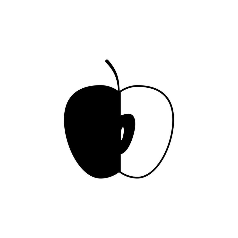 Apple vector icon illustration