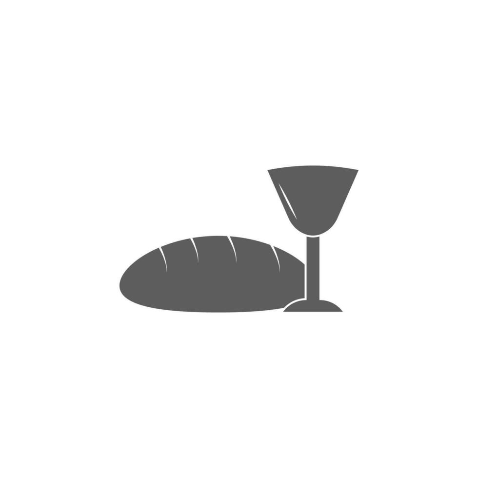 bread and grail vector icon illustration